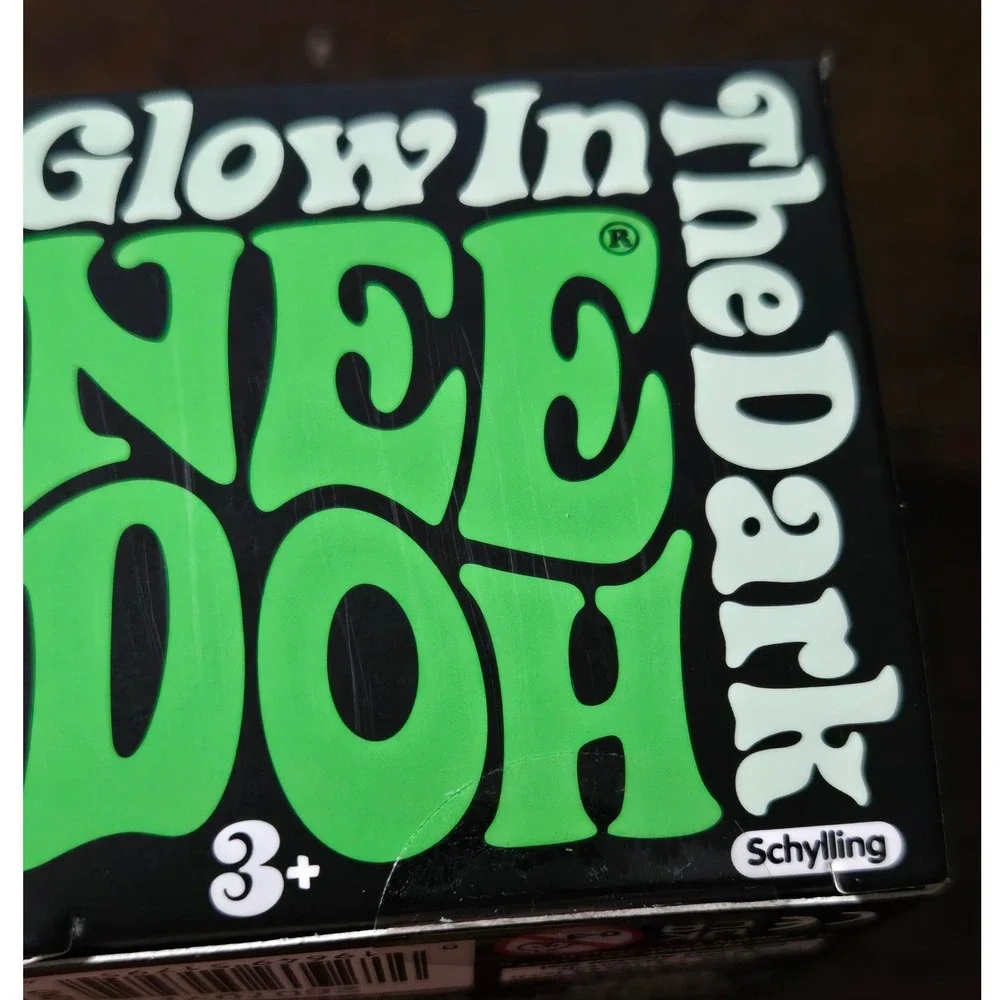 Schylling Glow In The Dark NeeDoh The Groovy Glowing Glob Green Fidget Toy